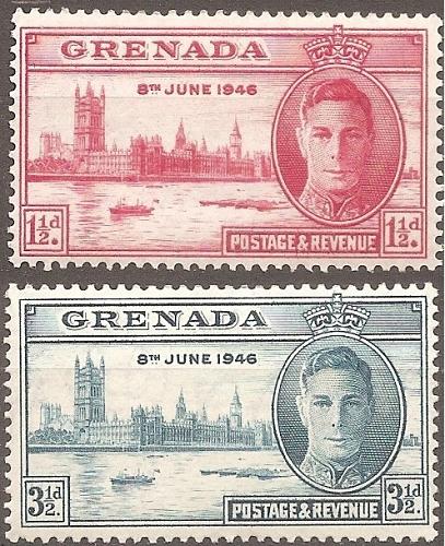 [BC0315] Grenada: Peace Omnibus Issue (1946) MNH Full Set