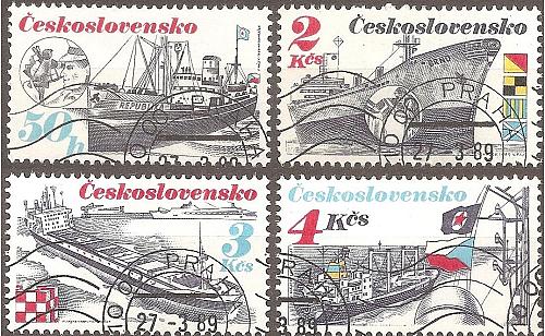 [CZ2736] Czechoslovakia: Merchant Ships (1989) CTO Short Set
