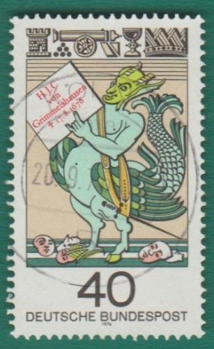 [GE1223] Germany: Johann Christoph (author) 300th birth anniv. (1976) Used Single