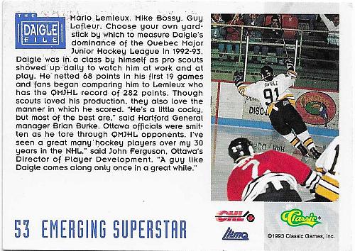 Alexandre Daigle - Victoriaville Tigres - Classic emerging super star