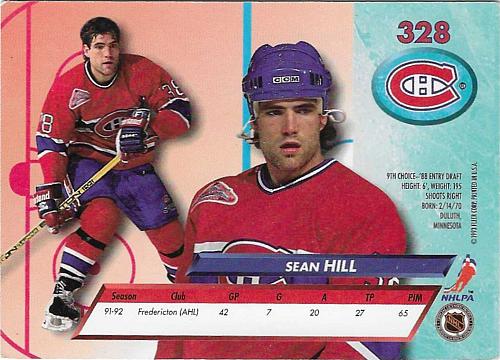 Sean Hill - Montreal Canadiens - Fleer Ultra