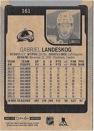 Gabriel Landeskog - Colorado Avalanche - O-Pee-Chee