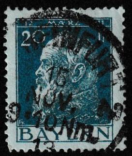 German State Bavaria Used Scott #80 Catalog Value $.75