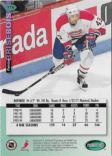 Patrice Brisebois - Montreal Canadiens - Parkhurst