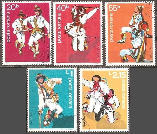 [RO2748] Romania: Folk Dancers (1977) CTO Short Set