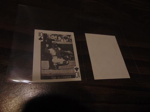 nrmt-vintage-1969 globe imports-mlb playing card-tim mccarver-cardinals-mini