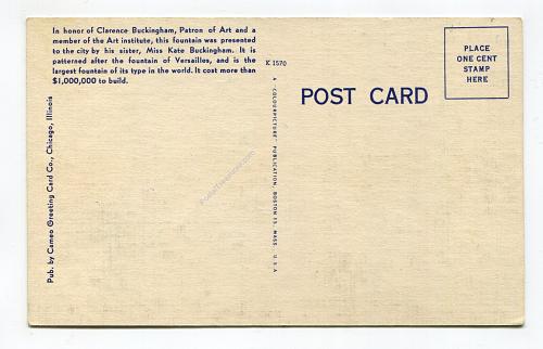 Buckingham Fountain, Grant Park, Chicago, Ill.