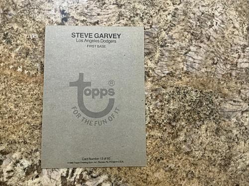 exmt-1980 topps superstars 5x7 photo card #13 steve garvey-dodgers-mlb-jumbo-vintage