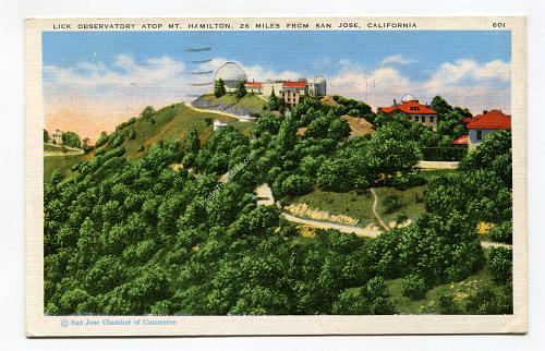 Lick Observatory Atop Mt. Hamilton, 26 Miles from San Jose, California