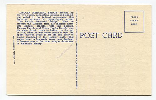 Beautiful Lincoln Memorial Bridge Over the Historic Wabash River, Vincennes, IND