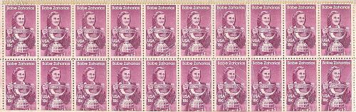 1981 Babe Zaharias 18 cent stamps