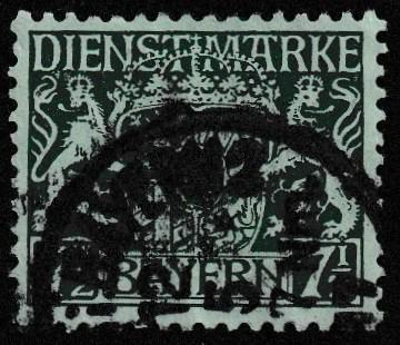 German State Bavaria Used Scott #O8 Catalog Value $.50