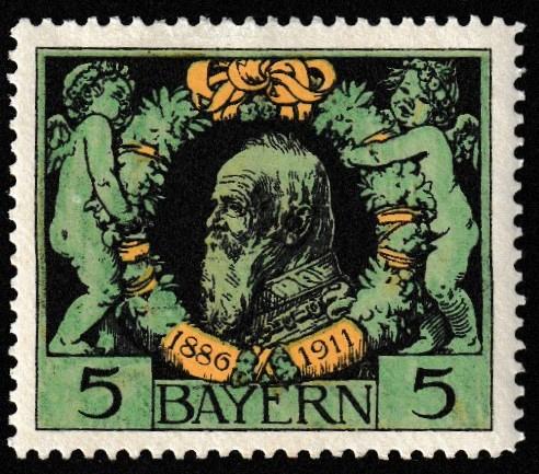 German State Bavaria Unused Scott 92 Catalog Value $.80