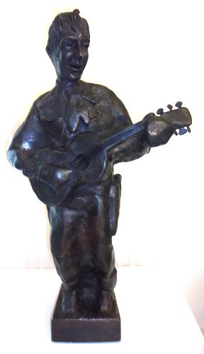 Mid Century Modern 1981 The Singing Cowboy Sculpture Vintage