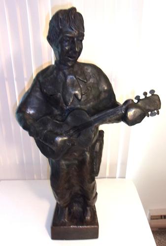 Mid Century Modern 1981 The Singing Cowboy Sculpture Vintage