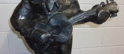 Mid Century Modern 1981 The Singing Cowboy Sculpture Vintage