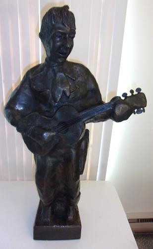 Mid Century Modern 1981 The Singing Cowboy Sculpture Vintage