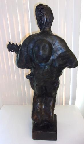 Mid Century Modern 1981 The Singing Cowboy Sculpture Vintage