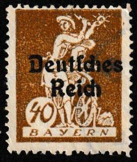 German State Bavaria Unused Scott #261 Catalog Value $.25