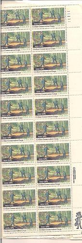 1983 Civilian Conservation Corps 20 cent stamps