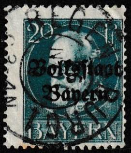 German State Bavaria Used Scott #141 Catalog Value $2.00