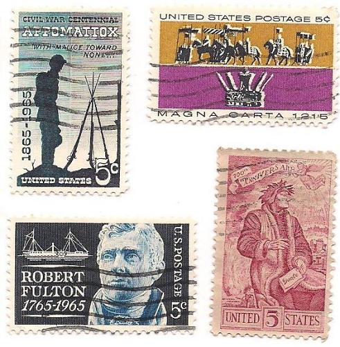 1960's - 24 Used Postage Stamps