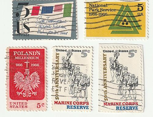 1960's - 24 Used Postage Stamps