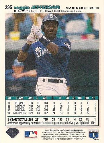 1995 Upper Deck Collector's Choice #295 Reggie Jefferson