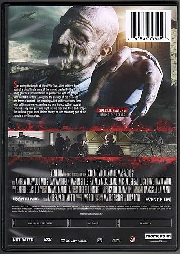 ZOMBIE MASSACRE 2 - REICH OF THE DEAD Nazi Zombies USED DVD