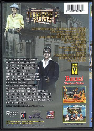 TENNESSEE'S PARTNER Ronald Reagan John Payne Western USED DVD