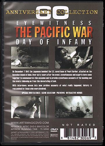 EYEWITNESS - THE PACIFIC WAR - DAY OF INFAMY World War 2 Documentary USED DVD