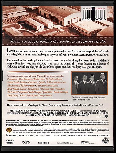 HERE'S LOOKING AT YOU, WARNER BROS. Documentary On The Movies USED DVD