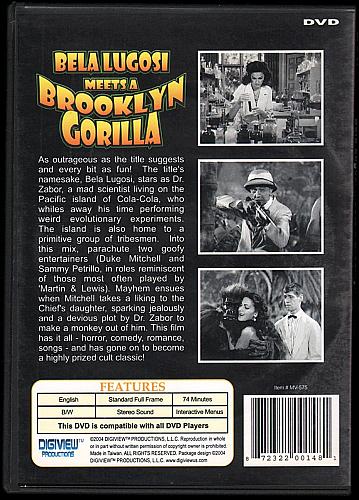 BELA LUGOSI MEETS A BOOKLYN GORILLA Used DVD
