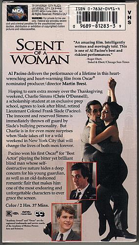 SCENT OF A WOMAN Al Pacino Chris O'Donnell NEW VHS Video