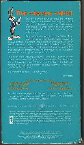BUGS BUNNY'S HARE-RAISING TALES Six Classic Cartoons USED VHS Video