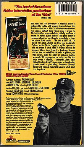 FORBIDDEN PLANET Anne Francis Leslie Nielsen Sci-Fi Classic USED VHS Video
