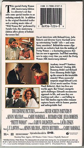 PRETTY WOMAN Richard Gere Julia Roberts NEW VHS Video