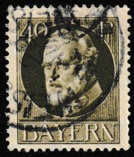 German State Bavaria Used Scott #105 Catalog Value $2.00