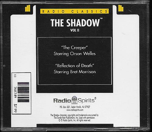 THE SHADOW VOLUME 2 Old Time Radio Shows USED CD Radio Spirits