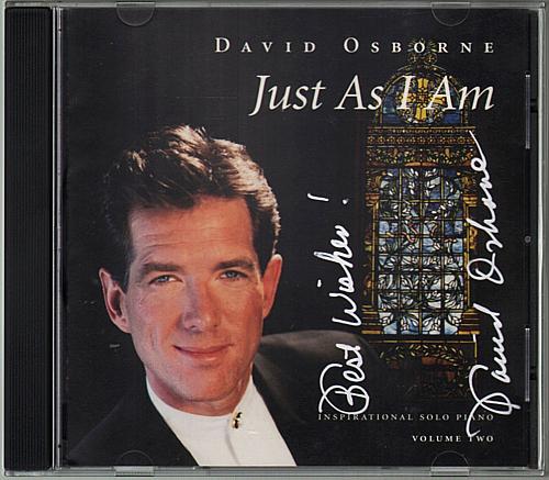DAVID OSBORNE Just As I Am Inspirational Solo Piano Volume Two SIGNED USED CD