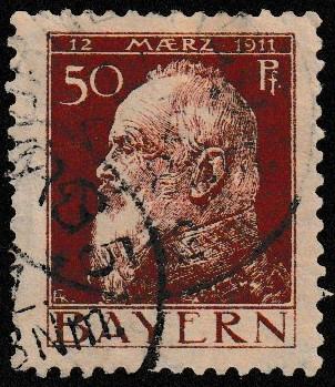 German State Bavaria Used Scott #84 Catalog Value $3.25