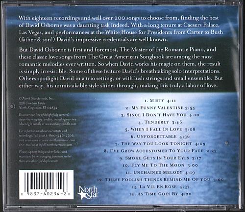 DAVID OSBORNE - Moonlight & Love Songs NEW CD Solo Piano