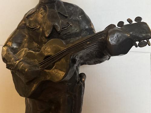 Mid Century Modern 1981 The Singing Cowboy Sculpture Vintage