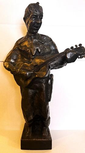 Mid Century Modern 1981 The Singing Cowboy Sculpture Vintage