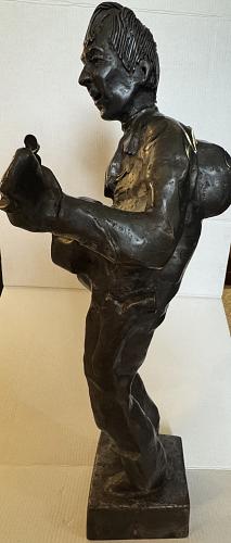 Mid Century Modern 1981 The Singing Cowboy Sculpture Vintage
