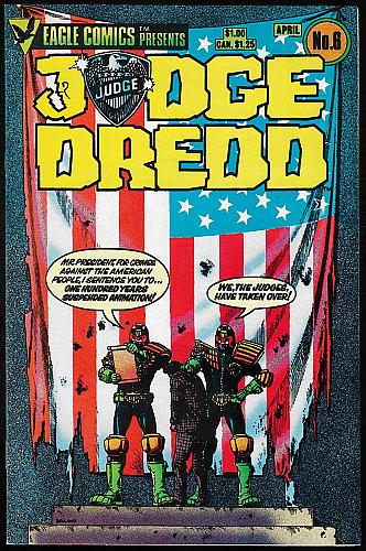 JUDGE DREDD No. 6 Eagle Comics BRIAN BOLLAND Cover April 1984