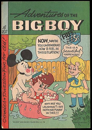 ADVENTURES OF THE BIG BOY # 207 Restaurant Giveaway Comic From 1974