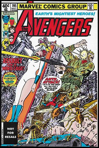 THE AVENGERS No. 195 - Marvel Legends Toy Reprint GEORGE PEREZ Art
