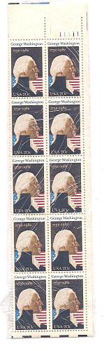 1982 George Washington 20 cent stamps