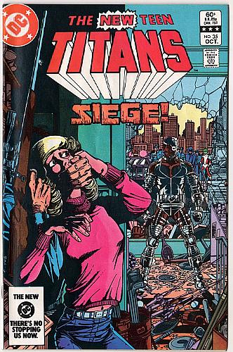 THE NEW TEEN TITANS No. 35 George Perez Cyborg Cover